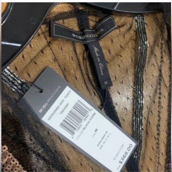 BCBMAXAZRIA Sheer Sequin Wrap Dress / Size Medium - Picture 10 of 11